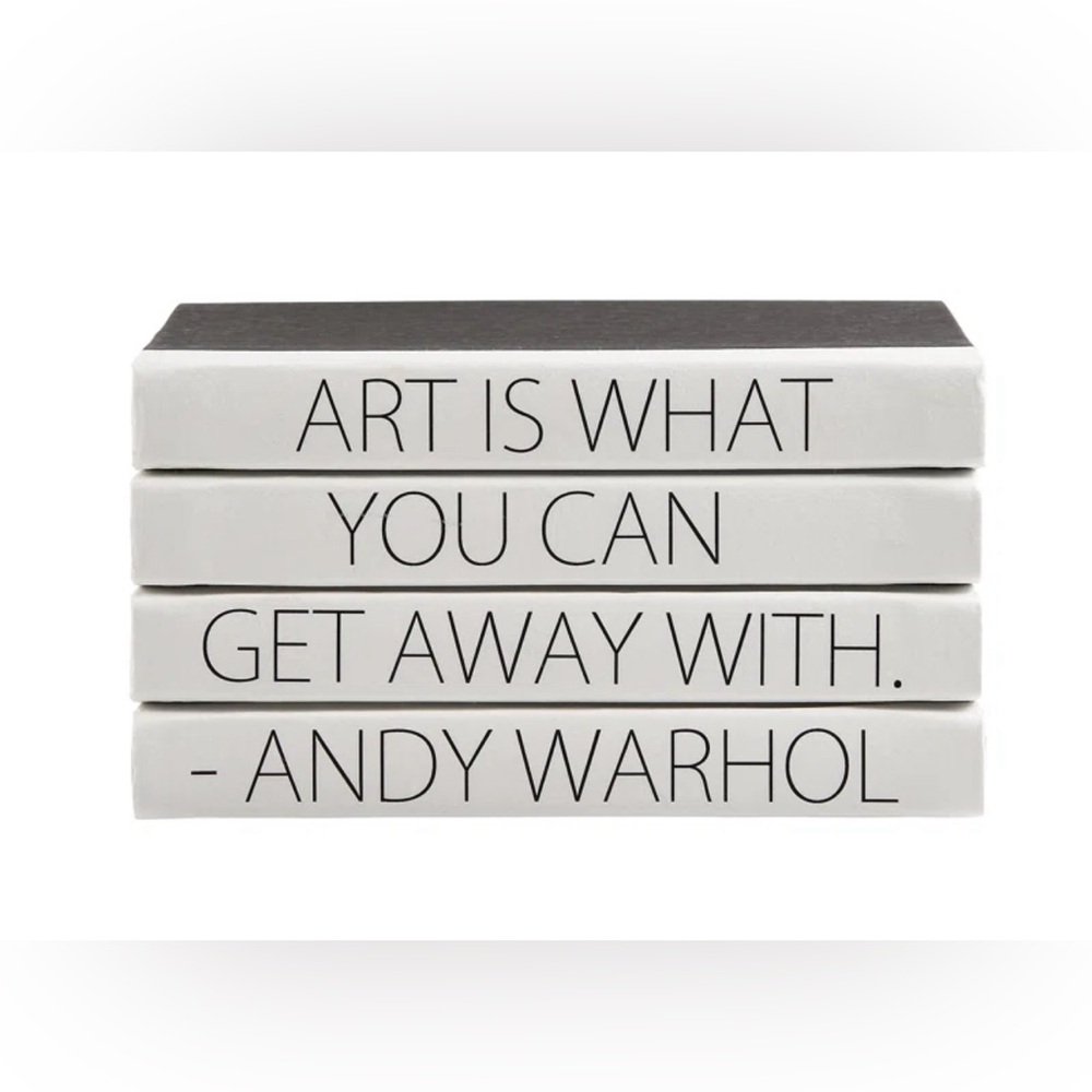 Art Is What You Can Get Away with Quote Stack Decorative Book Set.